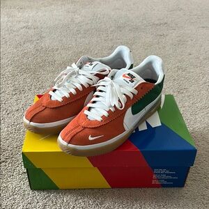 Nike SB Orange and Green Low-Top Sneakers